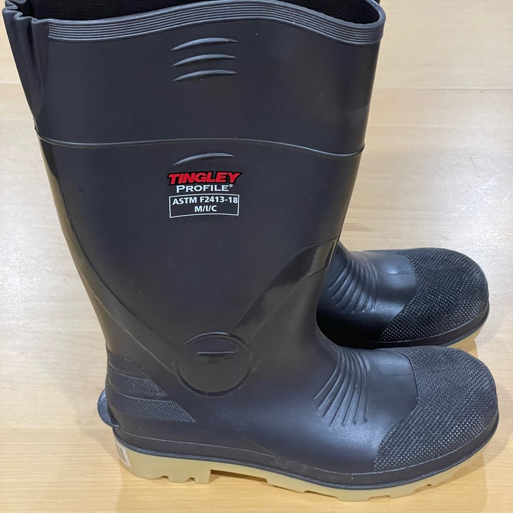 Tingley Profile  Men's Sz. 6, Women Sz. 8 PVC Knee Boots w/Composite Safety Toe